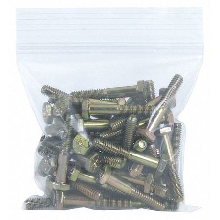 Partners Brand Reclosable Poly Bag, 6" L, 4" W, 8 mil Thick PB3911