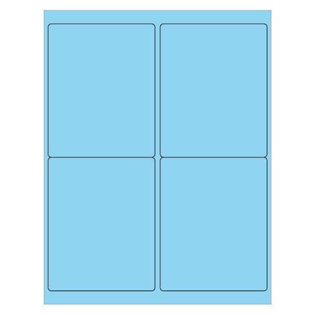 Tape Logic Tape Logic Rectangle Laser Labels, 4" x 5", Pastel Blue, PK400 LL181BE