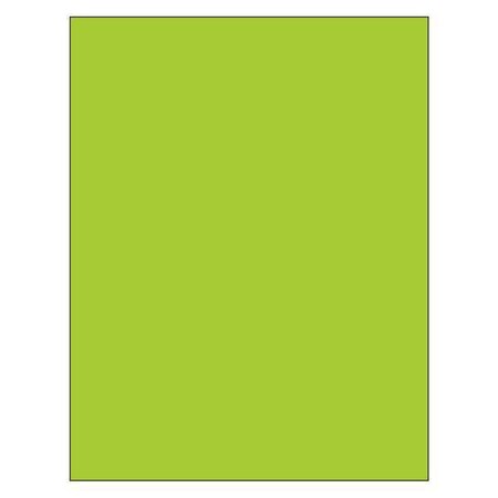 Tape Logic Rectangle Laser Labels, 8 1/2" x 11", Fluorescent Green, PK100 LL185GN