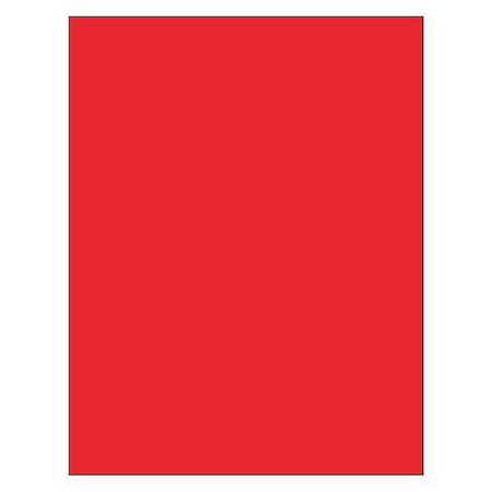 Tape Logic Rectangle Laser Labels, 8 1/2" x 11", Fluorescent Red, PK100 LL185RD