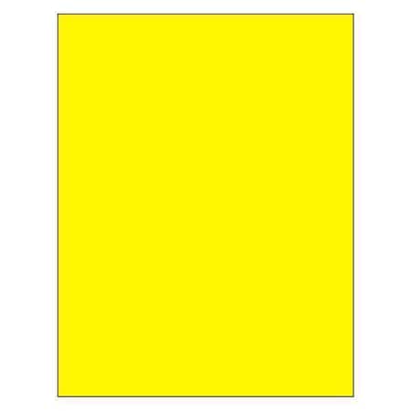 Tape Logic Rectangle Laser Labels, 8 1/2" x 11", Fluorescent Yellow, PK100 LL185YE