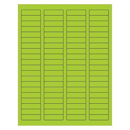 Tape Logic Tape Logic Rectangle Laser Labels, 1 3/4" x 1/2", Fluorescent Green, PK8000 LL170GN
