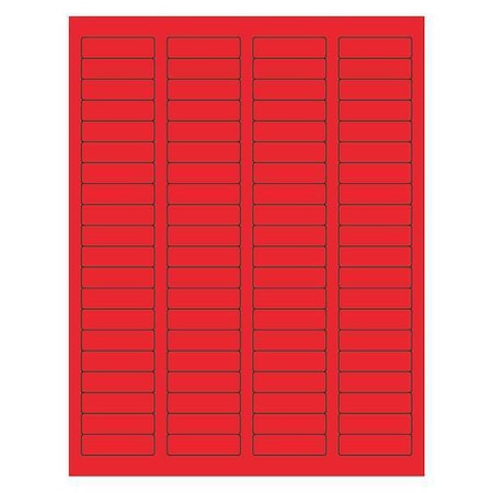 Tape Logic Tape Logic Rectangle Laser Labels, 1 3/4" x 1/2", Fluorescent Red, PK8000 LL170RD