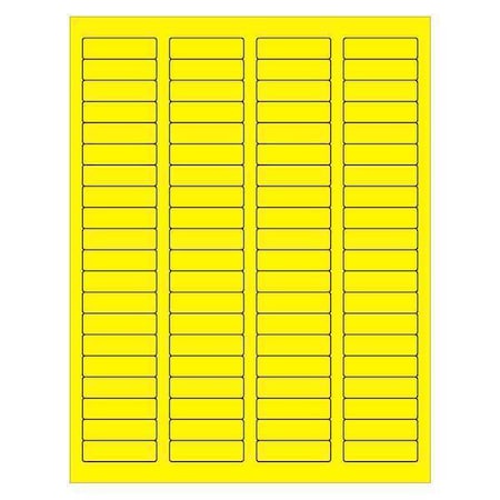 Tape Logic Tape Logic Rectangle Laser Labels, 1 3/4" x 1/2", Fluorescent Yellow, PK8000 LL170YE