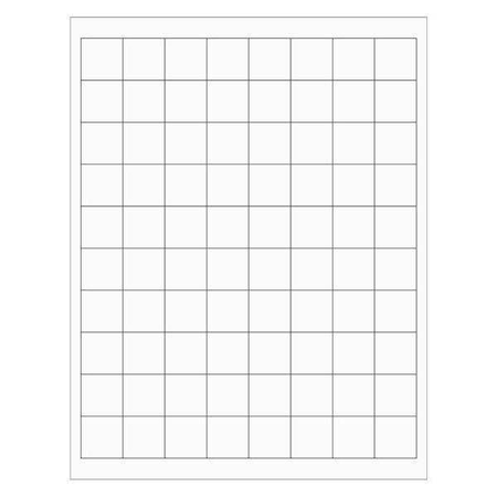 Tape Logic Tape Logic Laser Labels, Rectangle, 1" x 1", White, PK8000 LL104