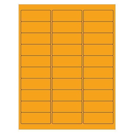 Tape Logic Tape Logic Rectangle Laser Labels, 2 5/8" x 1", Fluorescent Orange, PK3000 LL173OR
