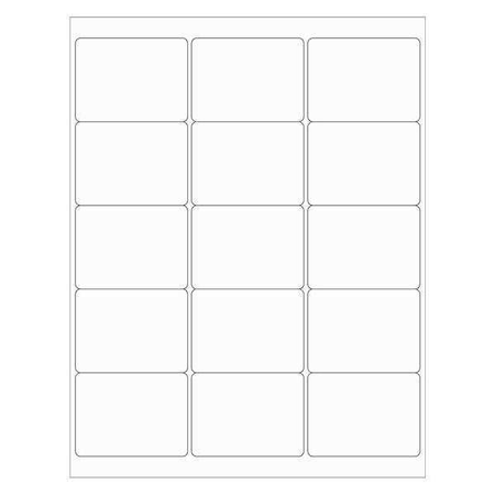 Tape Logic Tape Logic Laser Labels, Rectangle, 2.6875" x 2", White, PK1500 LL114