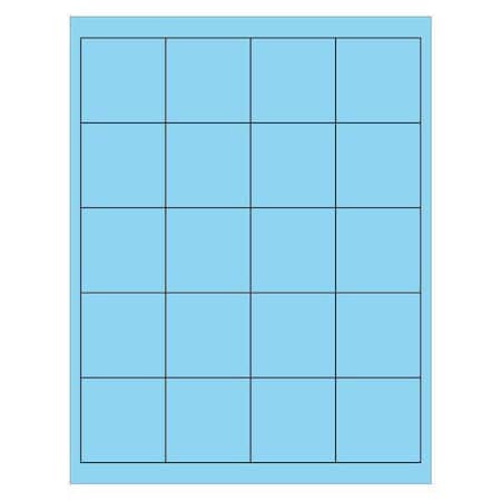 Tape Logic Tape Logic Rectangle Laser Labels, 2" x 2", Pastel Blue, PK2000 LL172BE