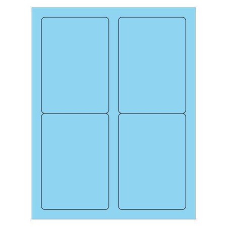 Tape Logic Tape Logic Rectangle Laser Labels, 3 1/2" x 5", Pastel Blue, PK400 LL176BE