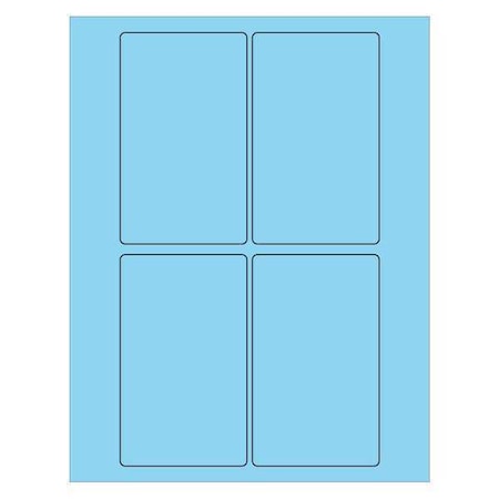 Tape Logic Tape Logic Rectangle Laser Labels, 3" x 5", Pastel Blue, PK400 LL175BE
