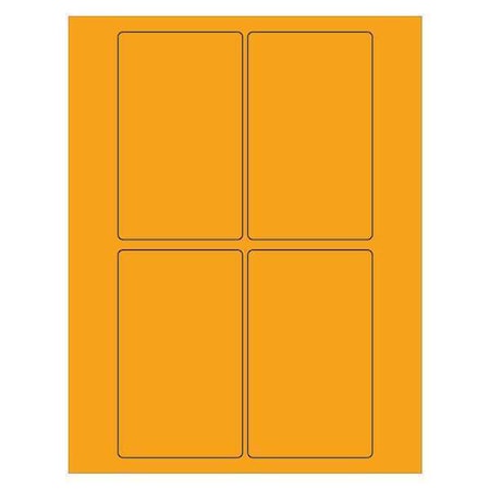 Tape Logic Tape Logic Rectangle Laser Labels, 3" x 5", Fluorescent Orange, PK400 LL175OR