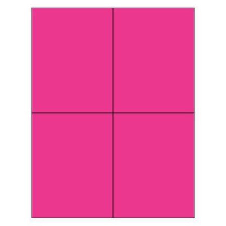 Tape Logic Tape Logic Rectangle Laser Labels, 4 1/4" x 5 1/2", Fluorescent Pink, PK400 LL183PK