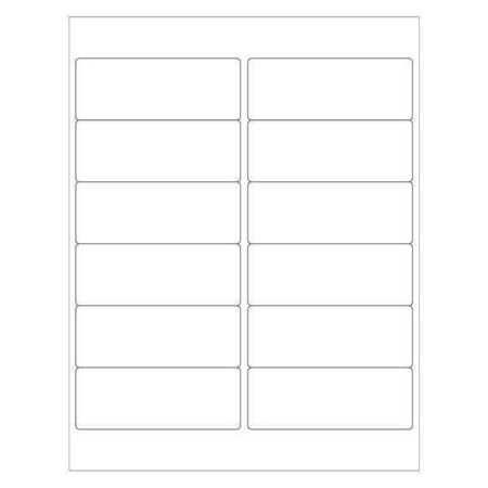 Tape Logic Tape Logic Laser Labels, Rectangle, 4" x 1 1/2", White, PK1200 LL123