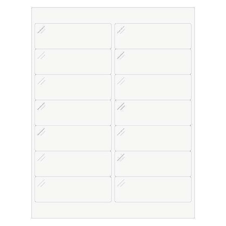Tape Logic Tape Logic Rectangle Laser Labels, 4" x 1 1/3", Crystal Clear, PK1400 LL237CC