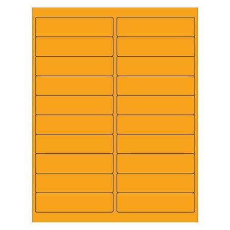 Tape Logic Tape Logic Rectangle Laser Labels, 4" x 1", Fluorescent Orange, PK2000 LL177OR