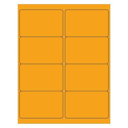 Tape Logic Tape Logic Rectangle Laser Labels, 4" x 2 1/2", Fluorescent Orange, PK800 LL179OR
