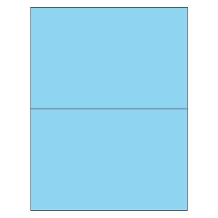 Tape Logic Rectangle Laser Labels, 8 1/2" x 5 1/2", Pastel Blue, PK200 LL184BE