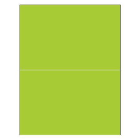 Tape Logic Tape Logic Rectangle Laser Labels, 8 1/2" x 5 1/2", Fluorescent Green, PK200 LL184GN