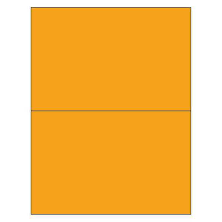 Tape Logic Tape Logic Rectangle Laser Labels, 8 1/2" x 5 1/2", Fluorescent Orange, PK200 LL184OR