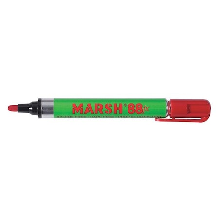 MARSH Red 88fx Metal Paint Marker, PK12, Red Color Family, 12 PK MK110RD