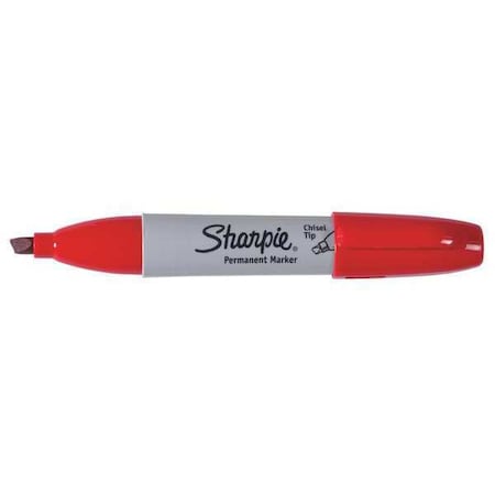 Sharpie Sharpie Chisel Tip Permanent Markers, Red, PK12 MK411RD