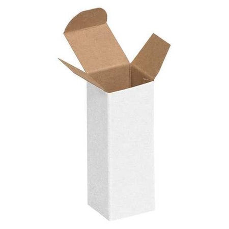 Partners Brand 1-1/2 in x 1 1/2 in x 4 in Reverse Tuck Folding Carton, White, Fiberboard, 1000 PK RTD1W