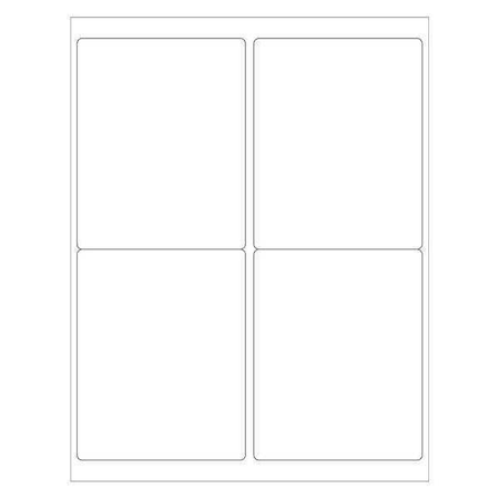 Tape Logic Tape Logic Laser Labels, Rectangle, 4" x 5", White, PK400 LL129