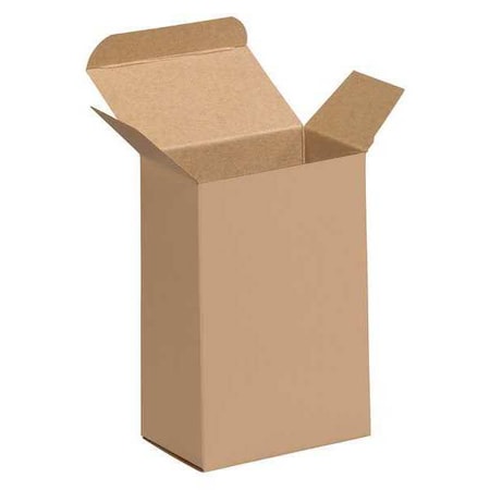 Partners Brand 3 1/2 in x 2 1/2 in x 5 1/2 in Reverse Tuck Folding Carton, Kraft, Fiberboard, 250 PK RTD5