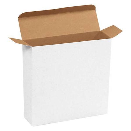 Partners Brand 7 1/4 in x 2 in x 7 1/4 in Reverse Tuck Folding Carton, White, Fiberboard, 250 PK RTC57W
