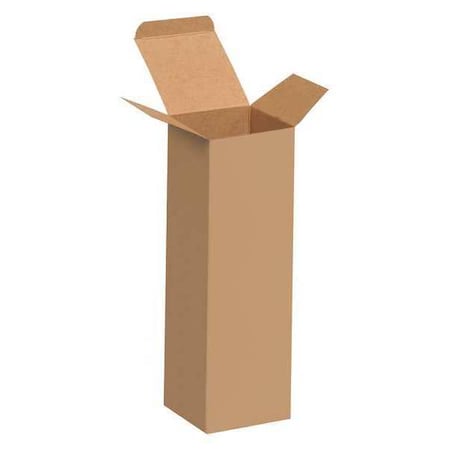 Partners Brand 2 in x 2 in x 7 in Reverse Tuck Folding Carton, Kraft, Fiberboard, .024 Point Die-Cut Fibreboard RTS13