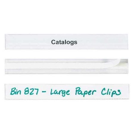 Hol-Dex Hol-Dex Self-Adhesive Plastic Label Holder, 3/4" x 6", Clear, PK12 LH111