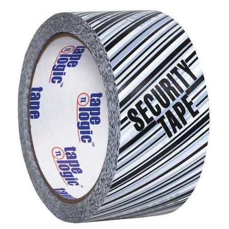 Tape Logic Security Tape Black/White, 2" W x 110 yd. L, 2.5 mil Thick T902ST03