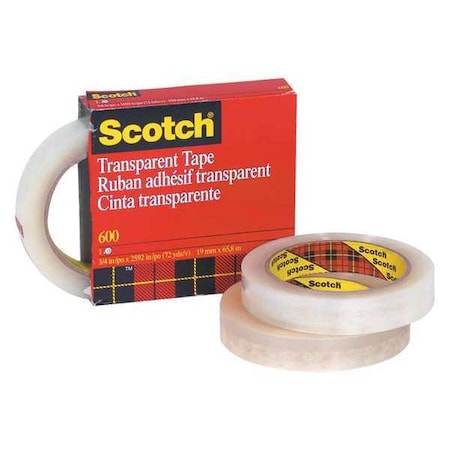 Scotch Scotch 600 MultiTask Tape, 2.3 Mil, 3/4" x 72 yds., Transparent, PK12 T96460012PK