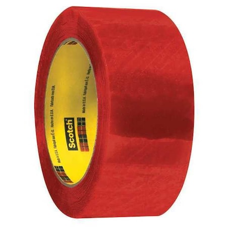 Scotch 3M 3199 Security Tape, 2.0 Mil, 2" x 110 yds., Clear/Red, PK36 T9023199