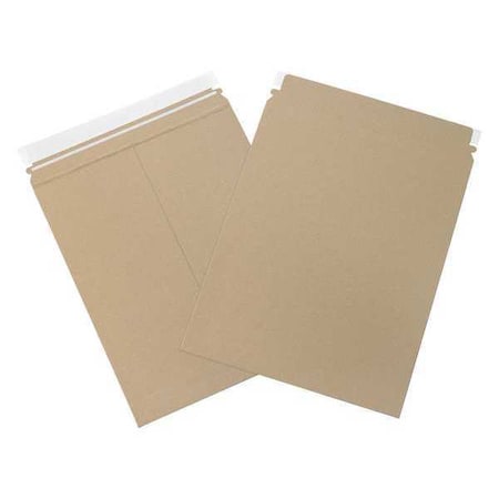 Partners Brand Self-Seal Flat Mailers, 11" x 13 1/2", Kraft, PK100 RM3K
