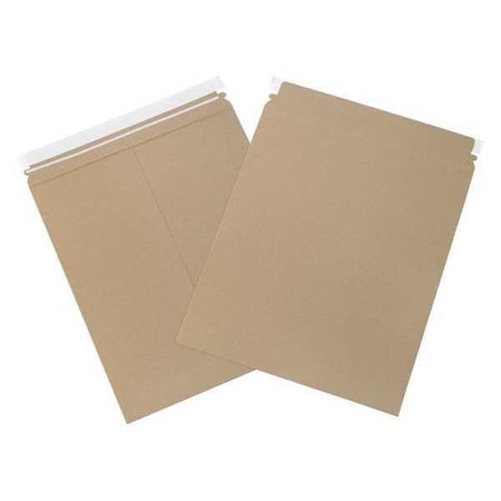 Partners Brand Self-Seal Flat Mailers, 12 3/4" x 15", Kraft, PK100 RM4K