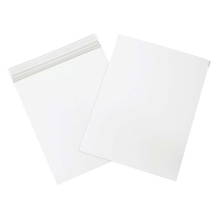 Partners Brand Self-Seal Flat Mailers, 12 3/4" x 15", White, PK100 RM4SS