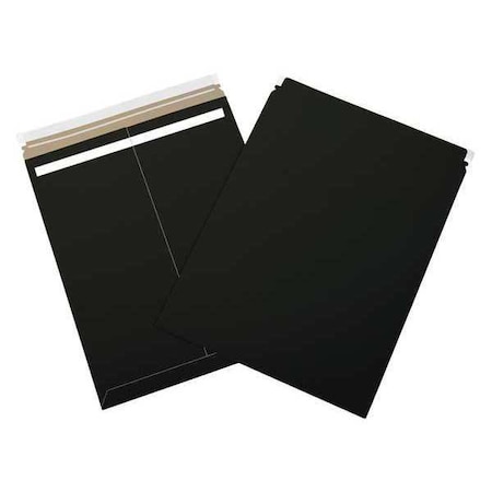Partners Brand Self-Seal Flat Mailers, 17" x 21", Black, PK100 RM1721BK