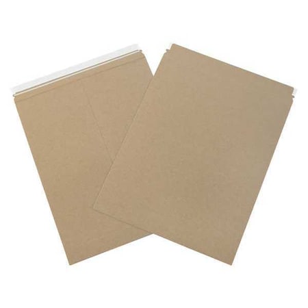 Partners Brand Self-Seal Flat Mailers, 17" x 21", Kraft, PK100 RM7K