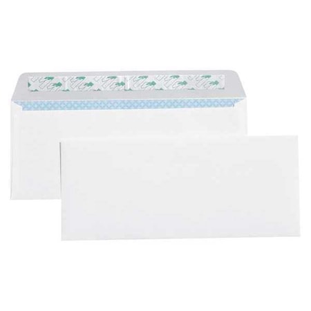 Partners Brand Self-Seal Business Envelopes with Security Tint, No 10 Plain, 4 1/8" x 9 1/2", White, PK2500 EN1115