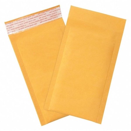 Partners Brand Self-Seal Bubble Mailers, No 000, 4" x 8", Kraft, PK250 B851SSR