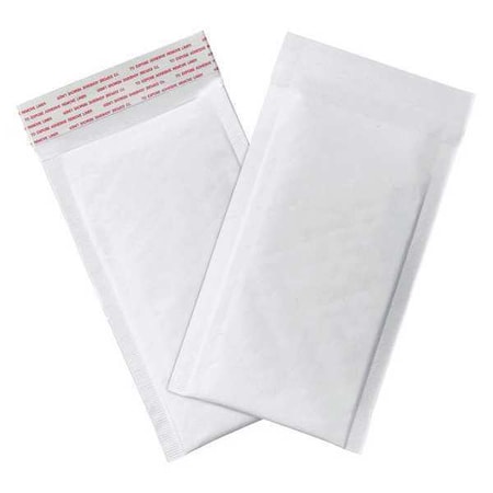 Partners Brand Self-Seal Bubble Mailers, No 000, 4" x 8", White, PK500 B851WSS