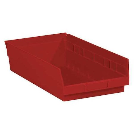 Partners Brand Shelf Storage Bin, Red, 8 PK BINPS114R
