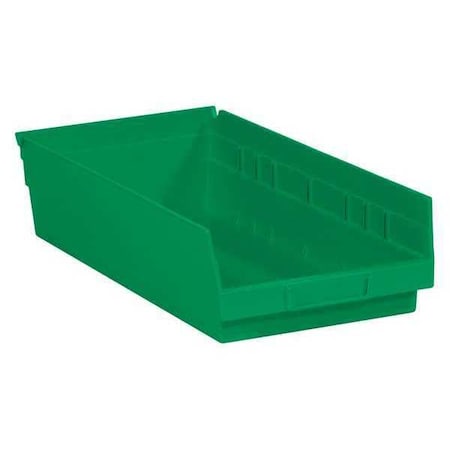 Partners Brand Hang & Stack Storage Bin, Green, 10 PK BINPS113G