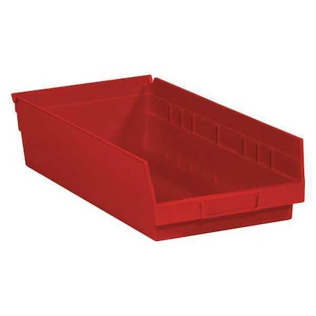 Partners Brand Shelf Storage Bin, Red, 10 PK BINPS113R
