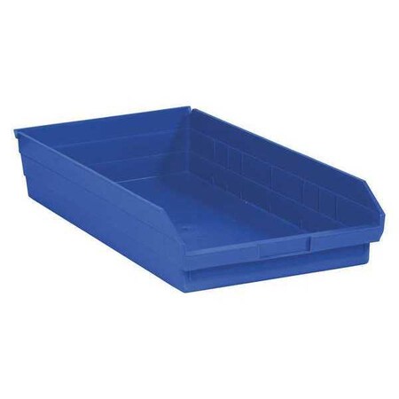 Partners Brand Hang & Stack Storage Bin, Blue, 6 PK BINPS124B