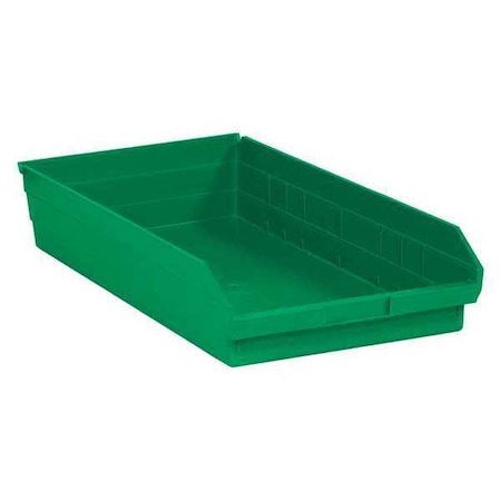 Partners Brand Hang & Stack Storage Bin, Green, 6 PK BINPS124G