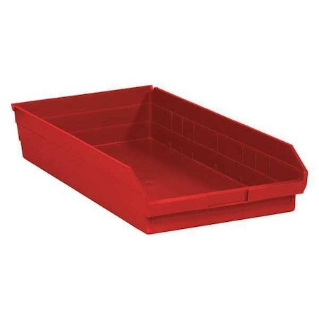 Partners Brand Hang & Stack Storage Bin, Red, 6 PK BINPS124R