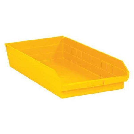 Partners Brand Hang & Stack Storage Bin, Yellow, 6 PK BINPS124Y
