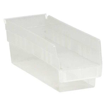 Partners Brand Shelf Storage Bin, Clear, 36 PK BINPS101CL